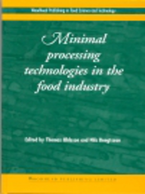 Upplýsingar um Minimal Processing Technologies in the Food Industries eftir T Ohlsson - Biðlisti